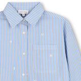 Blue Striped Daisy Shirt