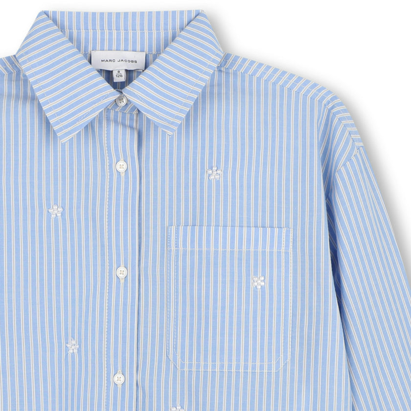 Blue Striped Daisy Shirt
