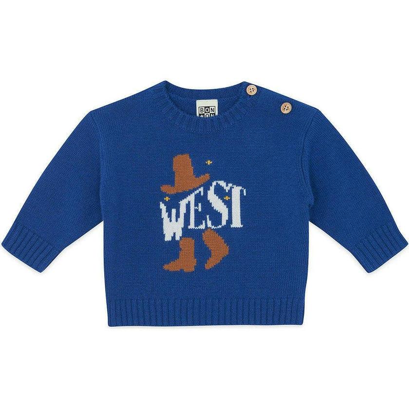 BONTON Misty West Baby Sweater - Bleu Brut