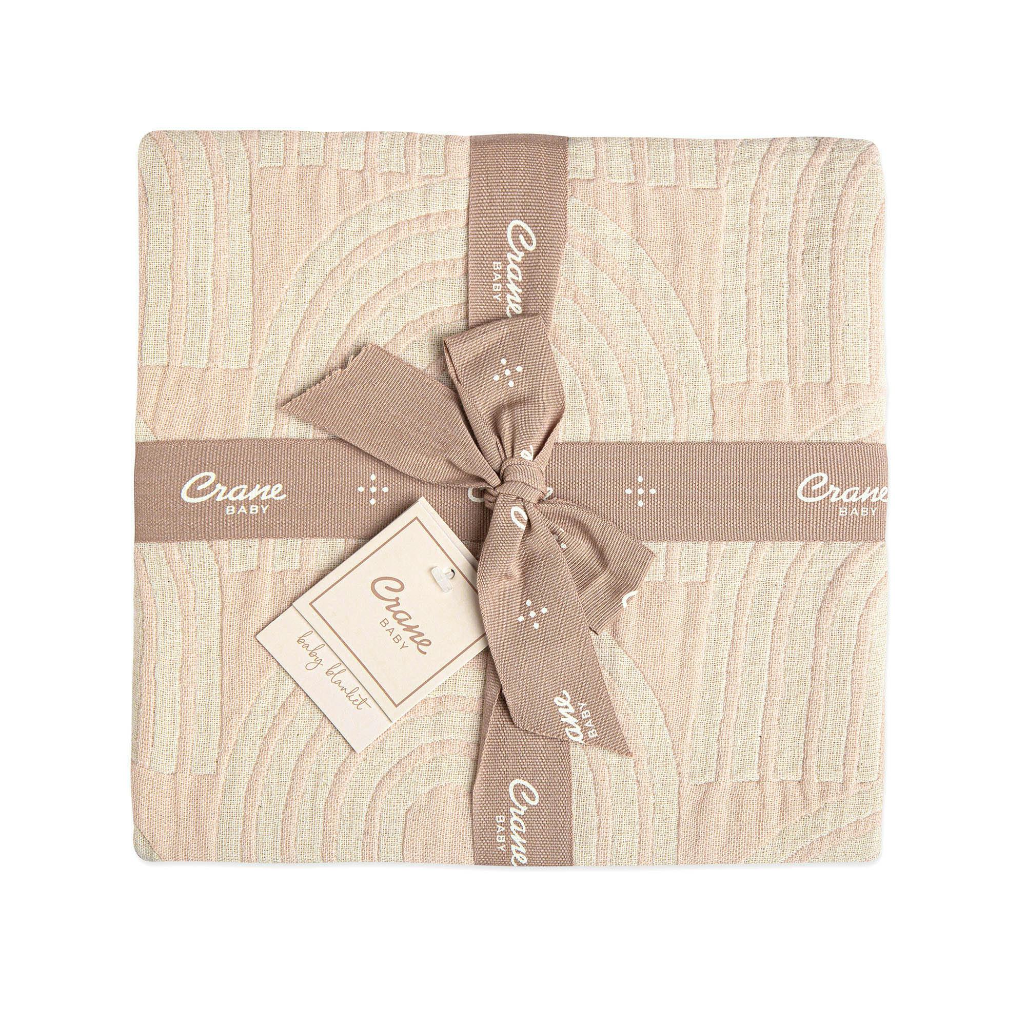 Cotton Jacquard Baby Blanket (Pink Rainbow)