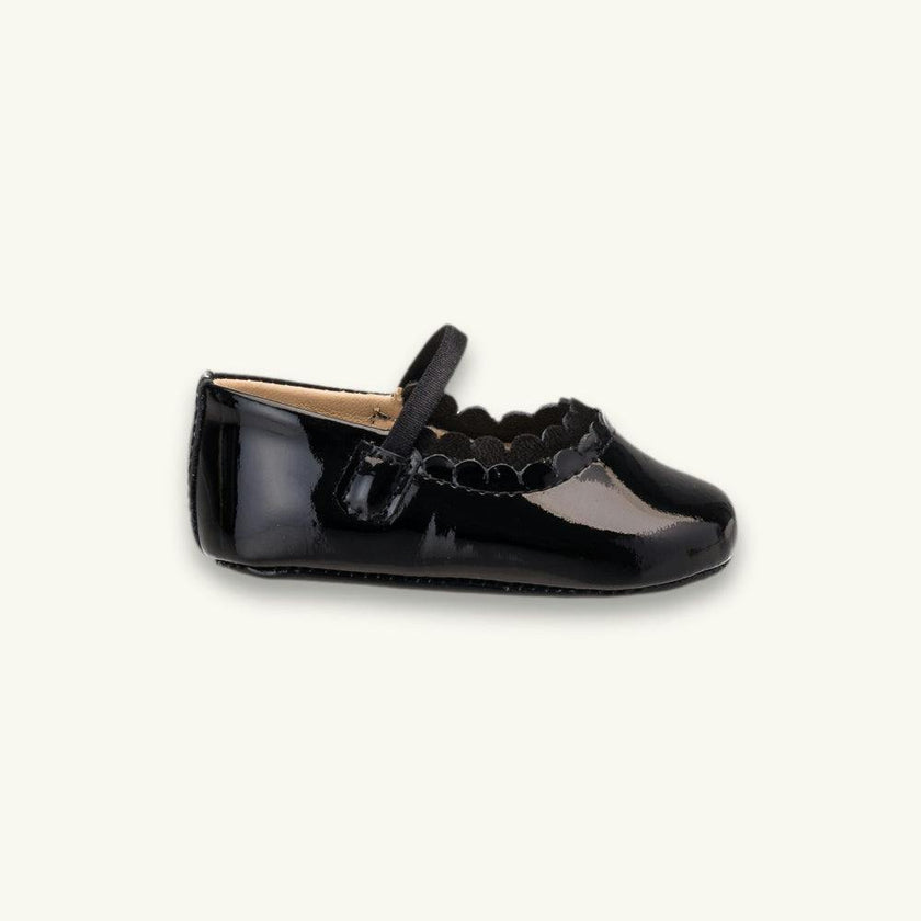 Ava Baby Ballet Flat | Black Patent Leather