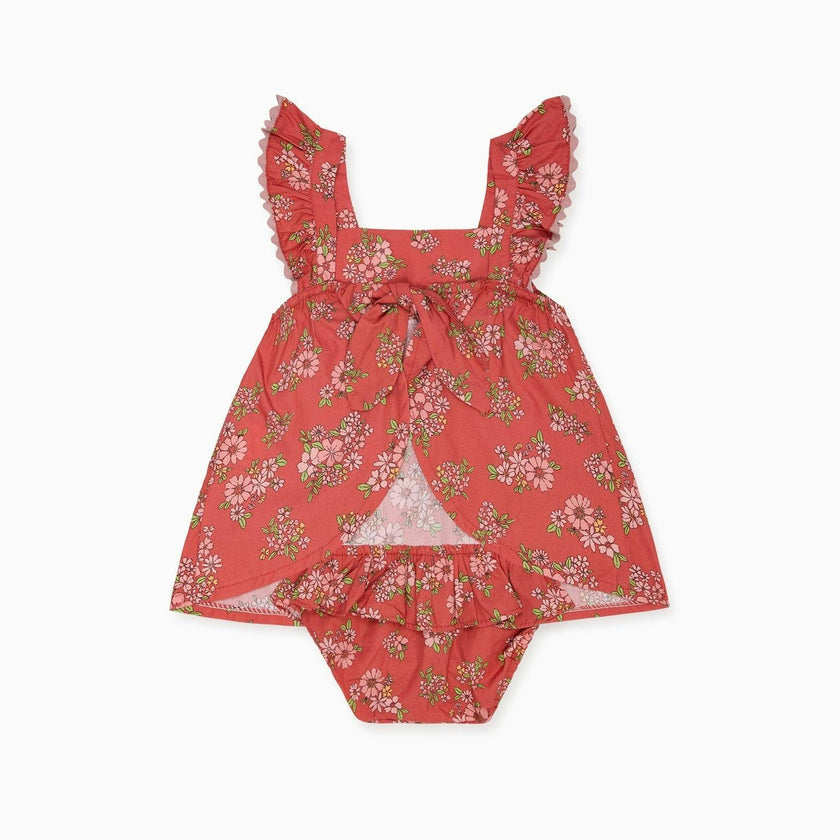 Red Floral Elicia Baby Summer Set