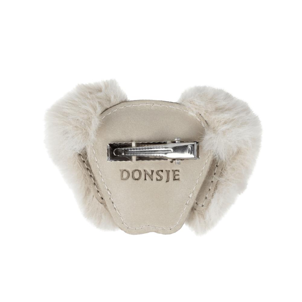 Josy Exclusive Hairclip | Golden Retriever | Ivory Classic Leather