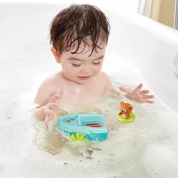 Hape: Tubing Pull-Back Boat - With Teddy Figure Companion