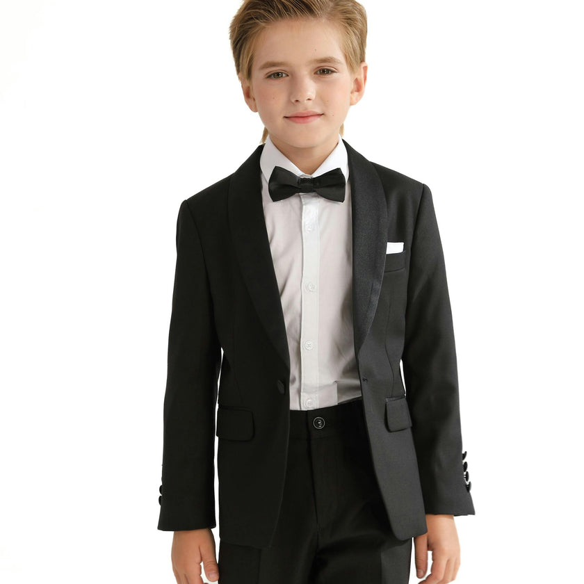 Black Shawl Lapel Wool Suit