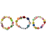Personalized Beaded Happy Bracelet Set of 3