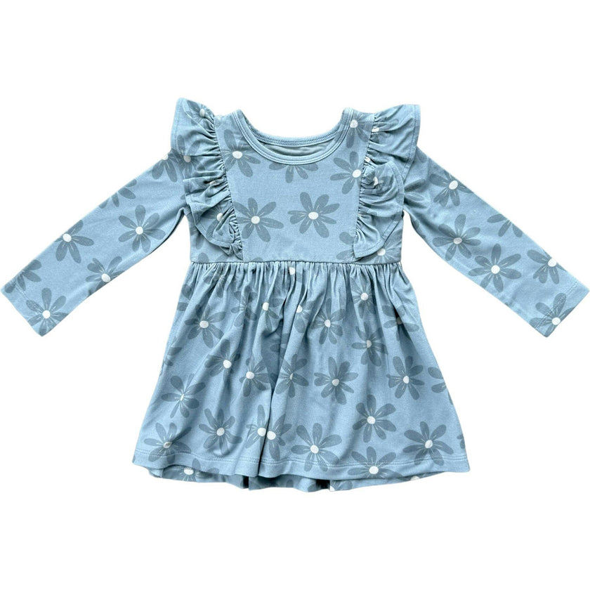 Girl's Long Sleeve Ruffle Dress