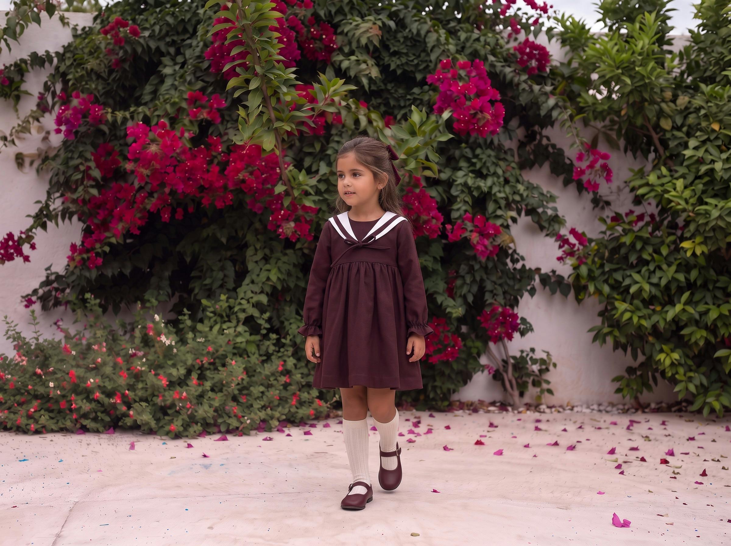 Amélie Bordeaux Dress