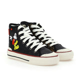 Black Mickey Leopad High Top Sneakers