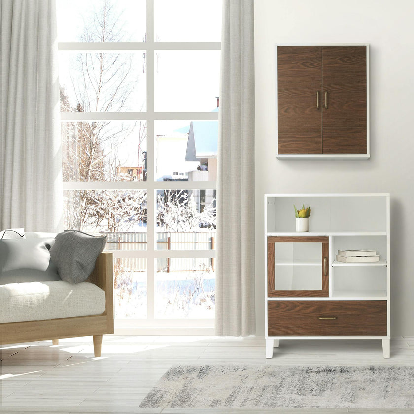 Tyler Modern Wooden Floor Storage Cabinet with Drawer for Bathrooms