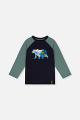 Raglan T-Shirt Dark Blue And Green