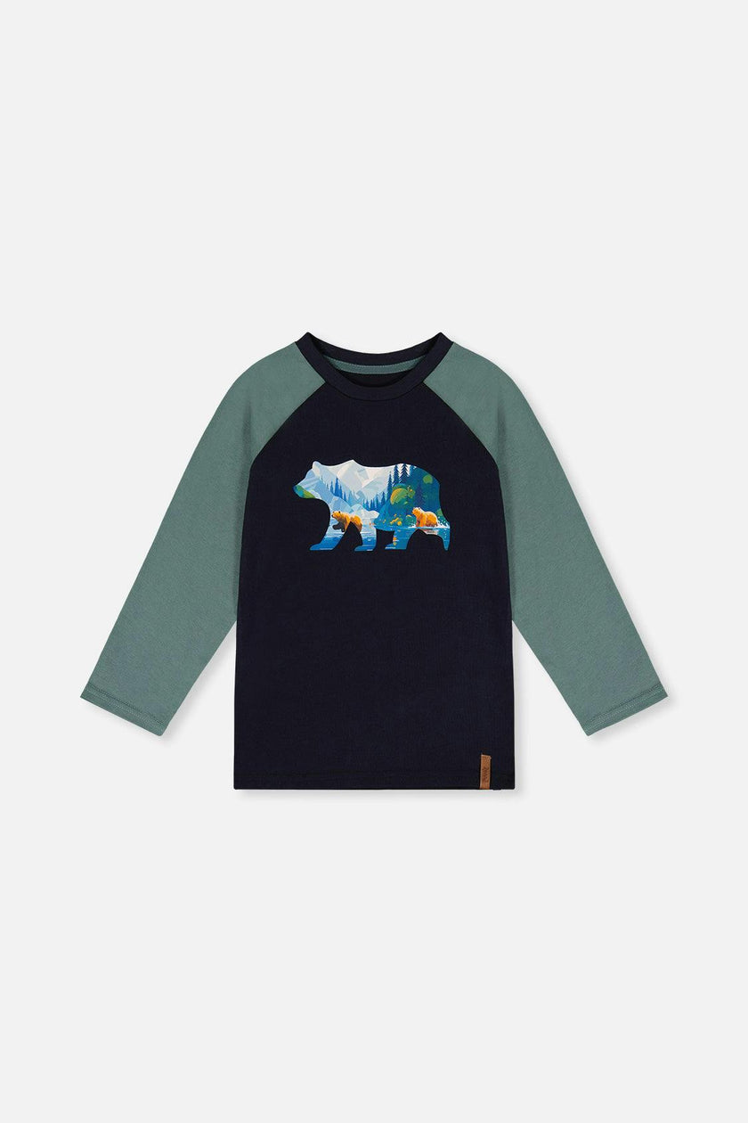 Raglan T-Shirt Dark Blue And Green