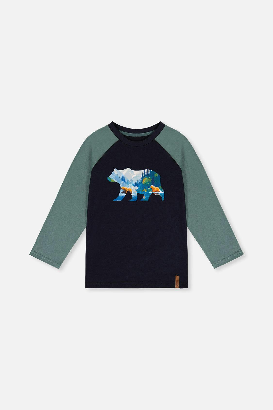 Raglan T-Shirt Dark Blue And Green