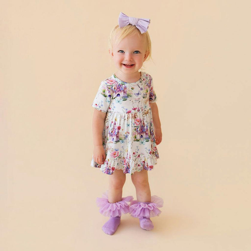 Katrina Ruffled Twirl Bodysuit Dress