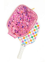 Packed Party Country Club Pickleball Paddle with Confetti-Filled Cover - Standard-Size Paddle with Protective Confetti Case, 7.8x15.75 Inch Paddle