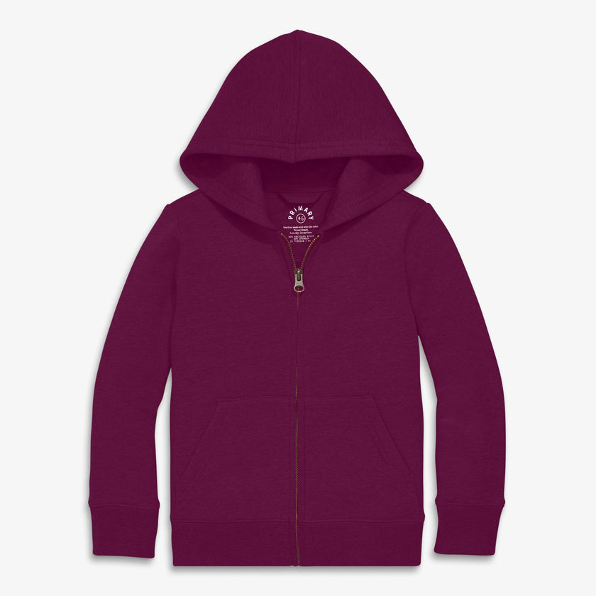 Kids cozy fleece zip hoodie