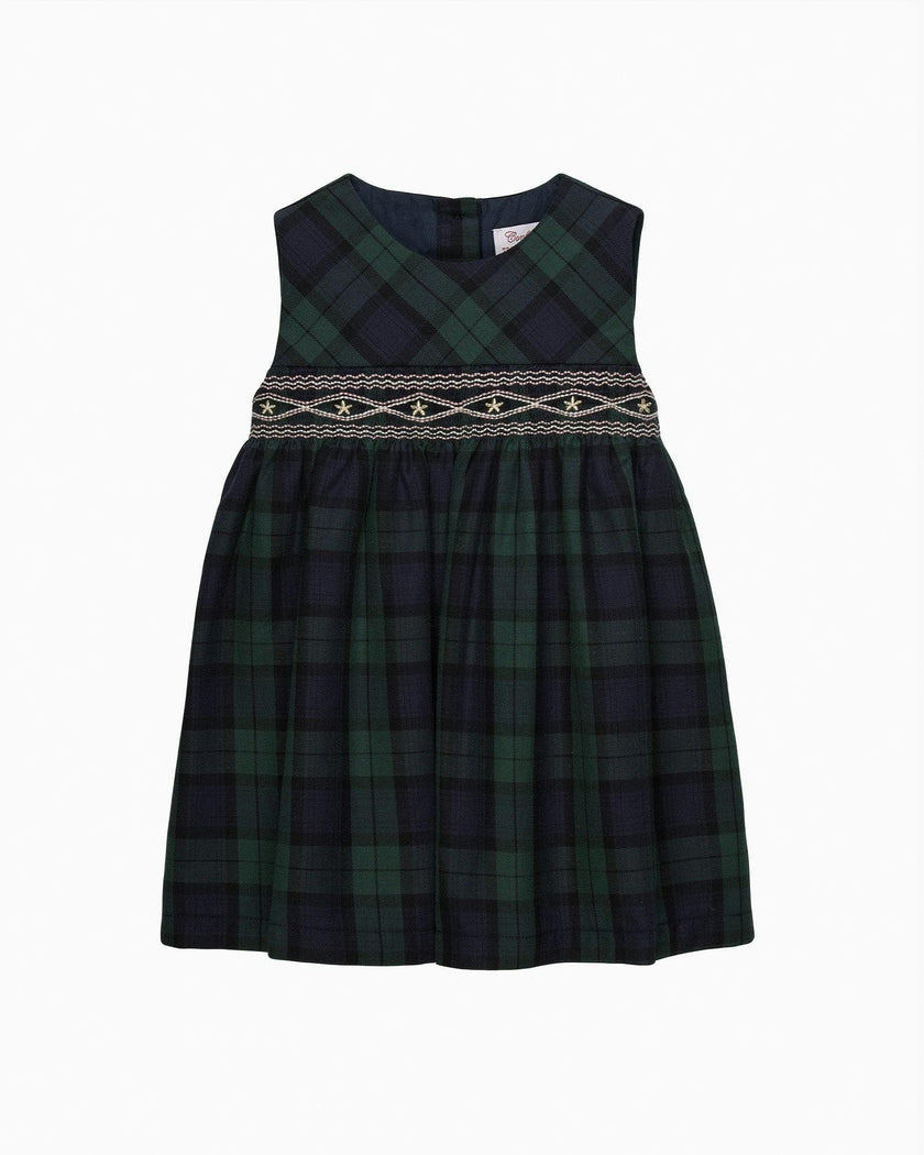 Baby Charlotte Plaid Smocked Pinafore