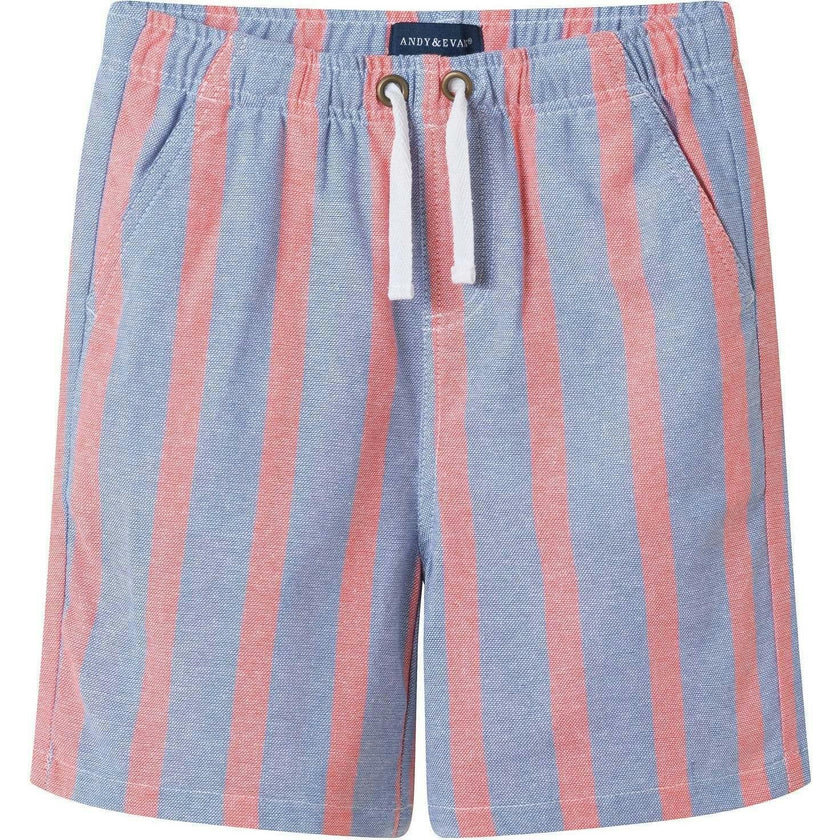 Boys Orange Striped Airy Oxford Set | Orange Stripe