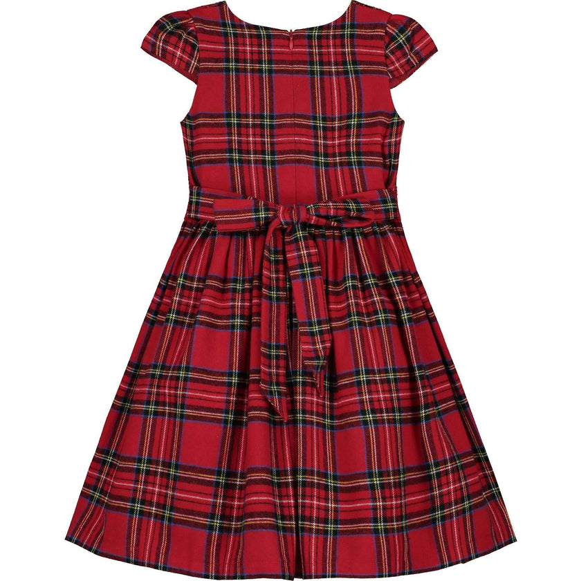 Bonnie Smocked Plaid Tartan Girls Party Dress