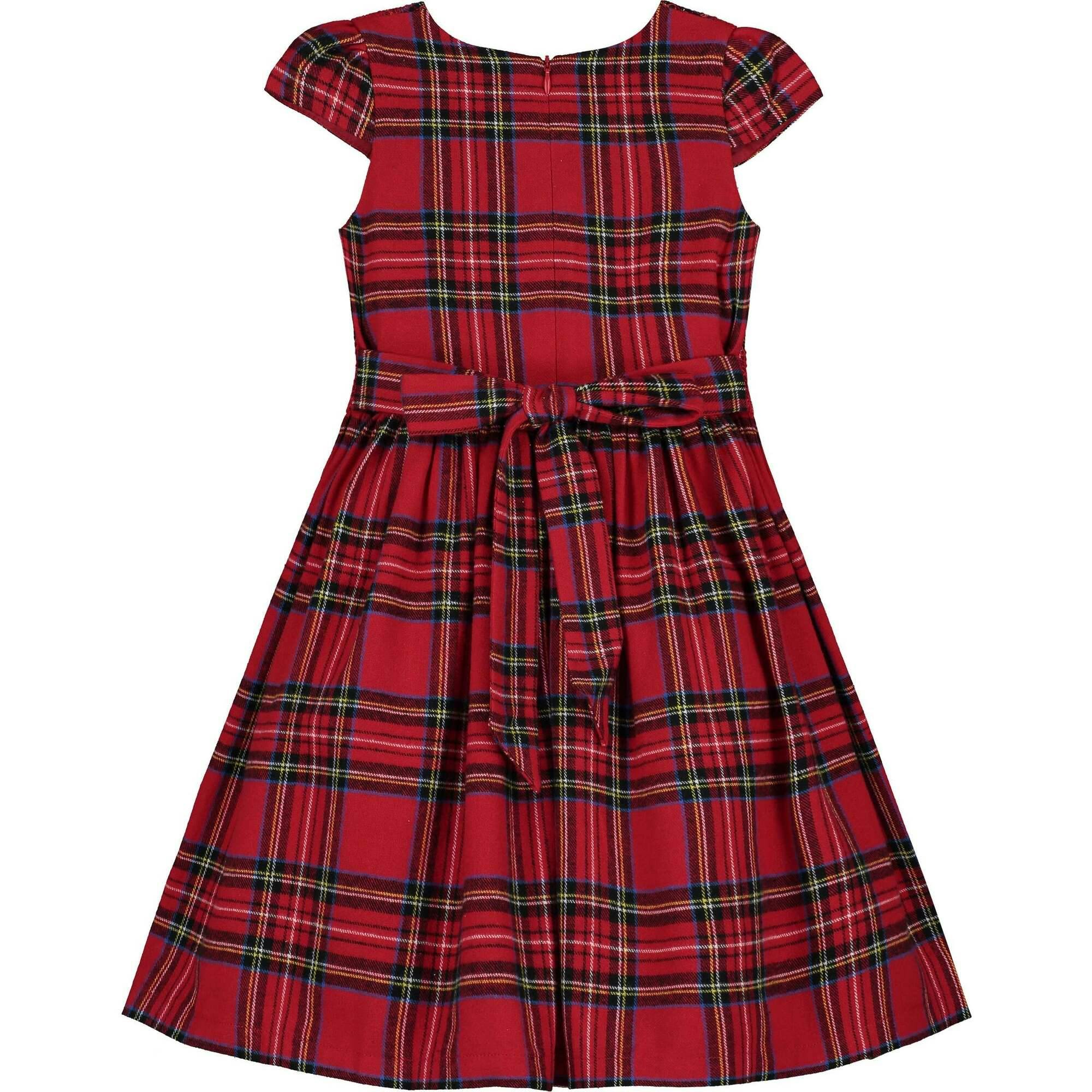 Bonnie Smocked Plaid Tartan Girls Party Dress