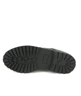 College Shoe with Velcro in Smooth Leather, Black