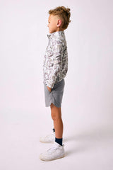 camo retro half-zip