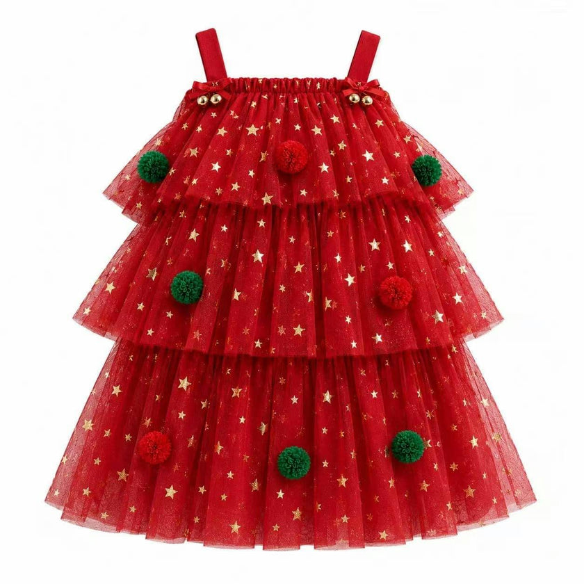 Christmas Starry Tulle Dress