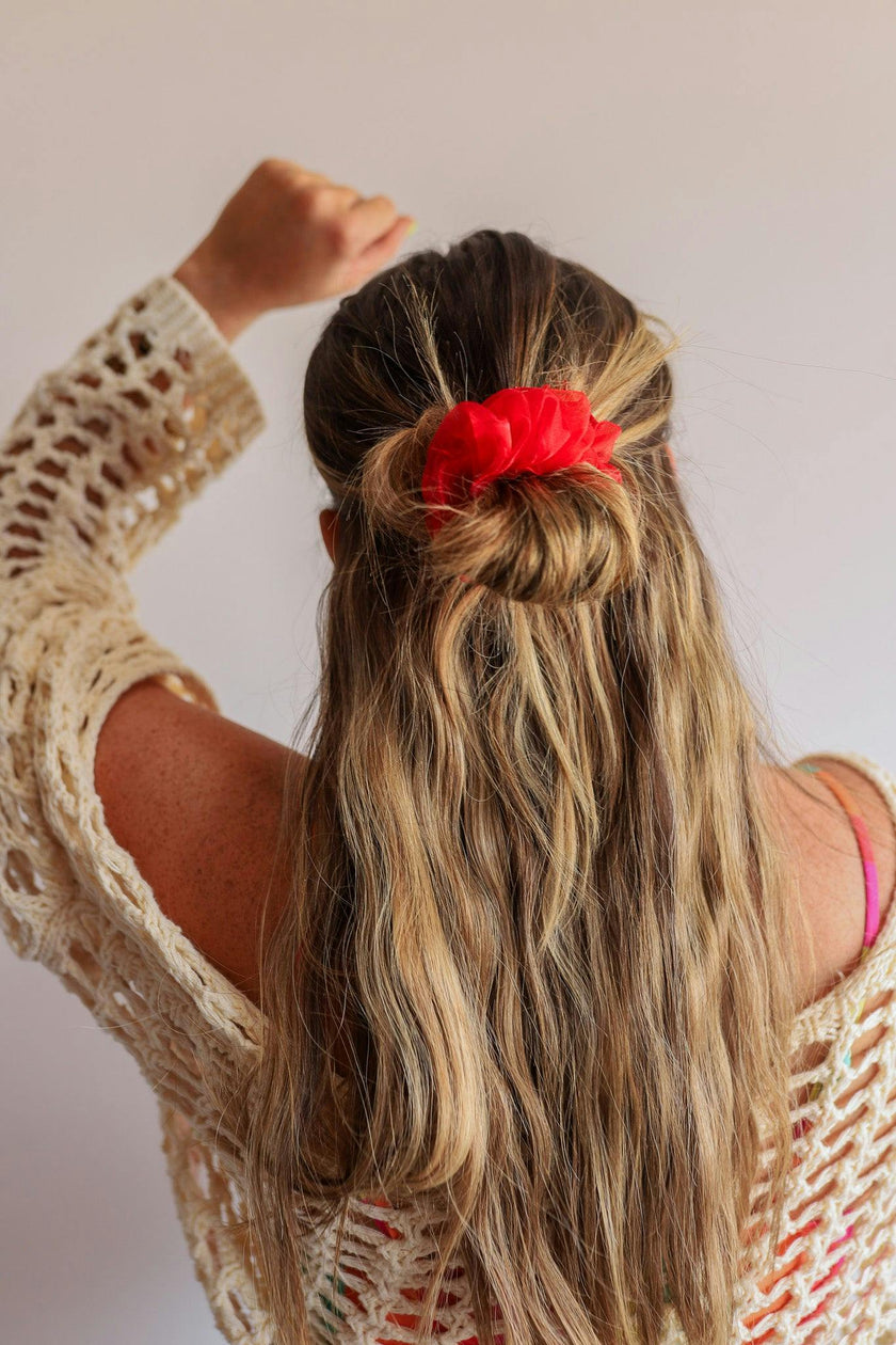 NEON MIDI ORGANZA SCRUNCHIE