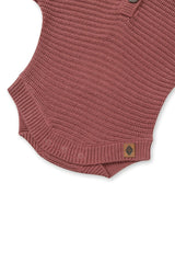 Chunky Knit Romper in Ember