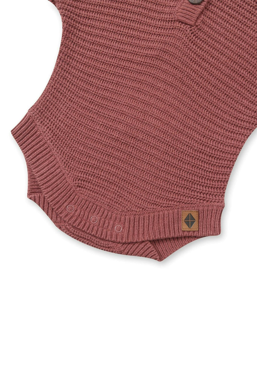 Chunky Knit Romper in Ember