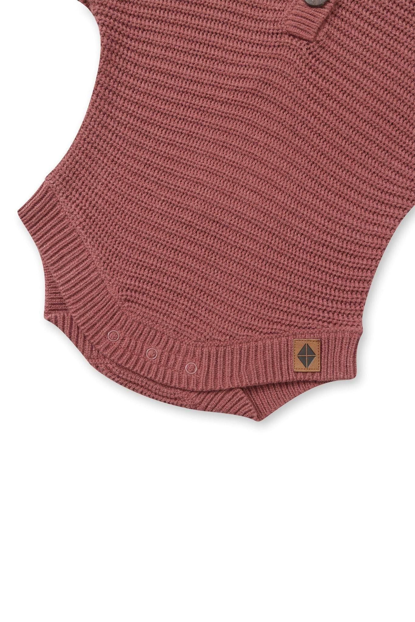 Chunky Knit Romper in Ember