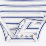 Vintage Stripe Blue - Long Sleeve Bodysuit