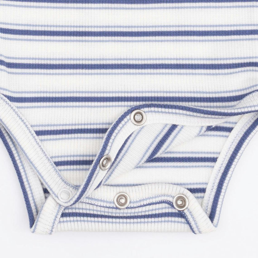 Vintage Stripe Blue - Long Sleeve Bodysuit