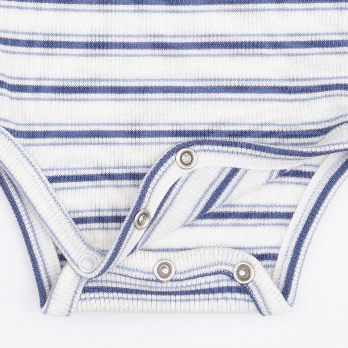 Vintage Stripe Blue - Long Sleeve Bodysuit