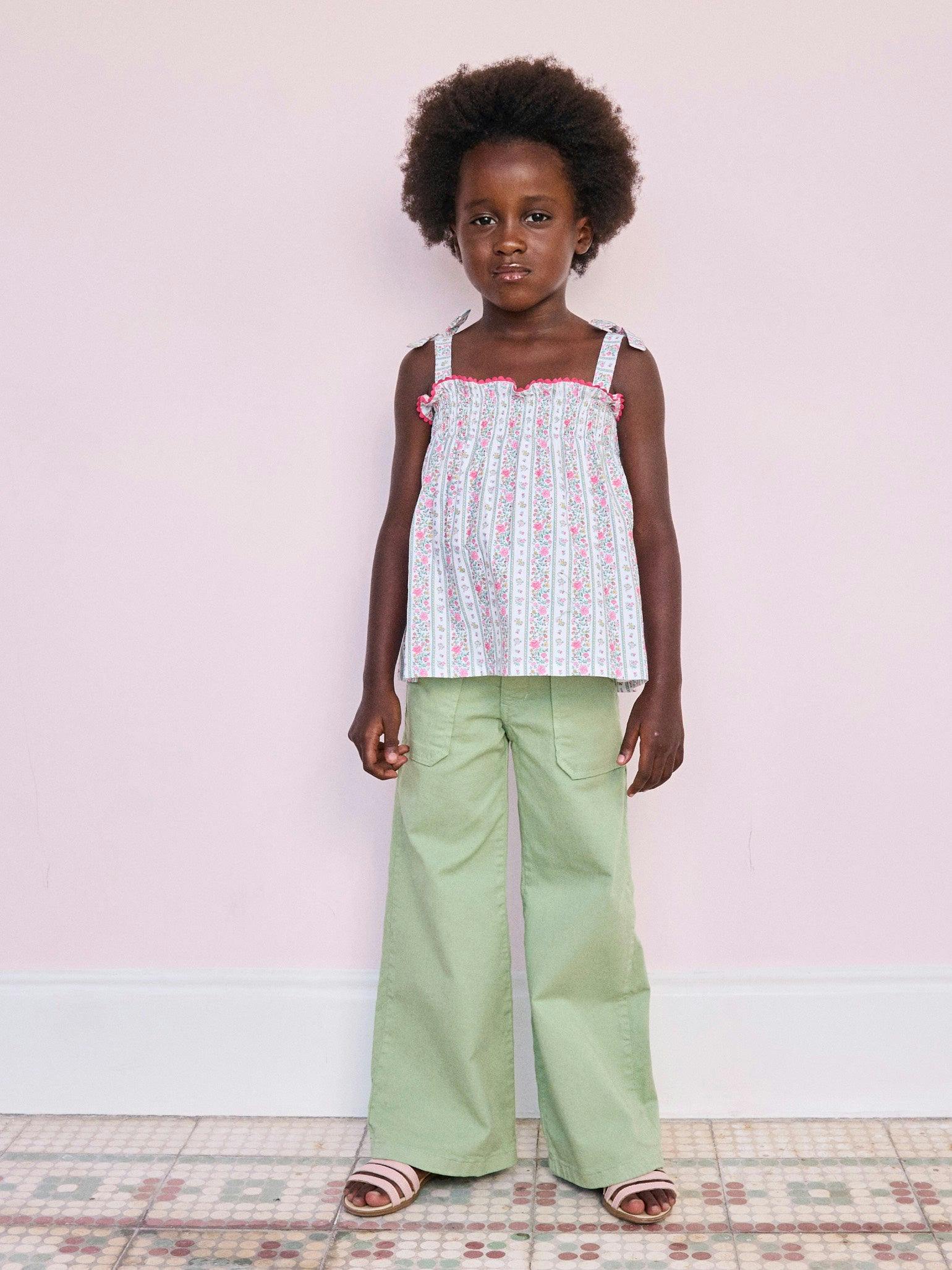 Green Enola Girl Wide Leg Jeans