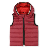 Red Reversible Logo Puffer Vest