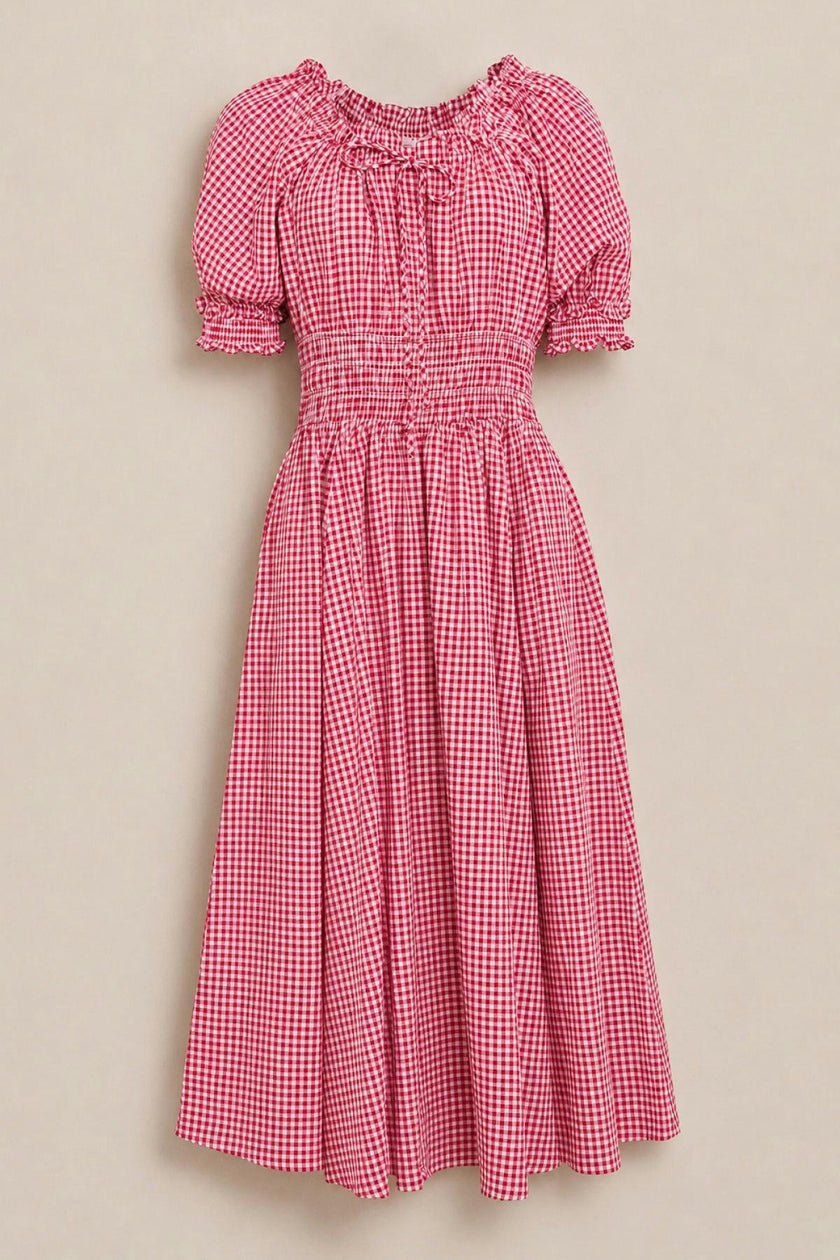 Jessie Dress in Red Gingham