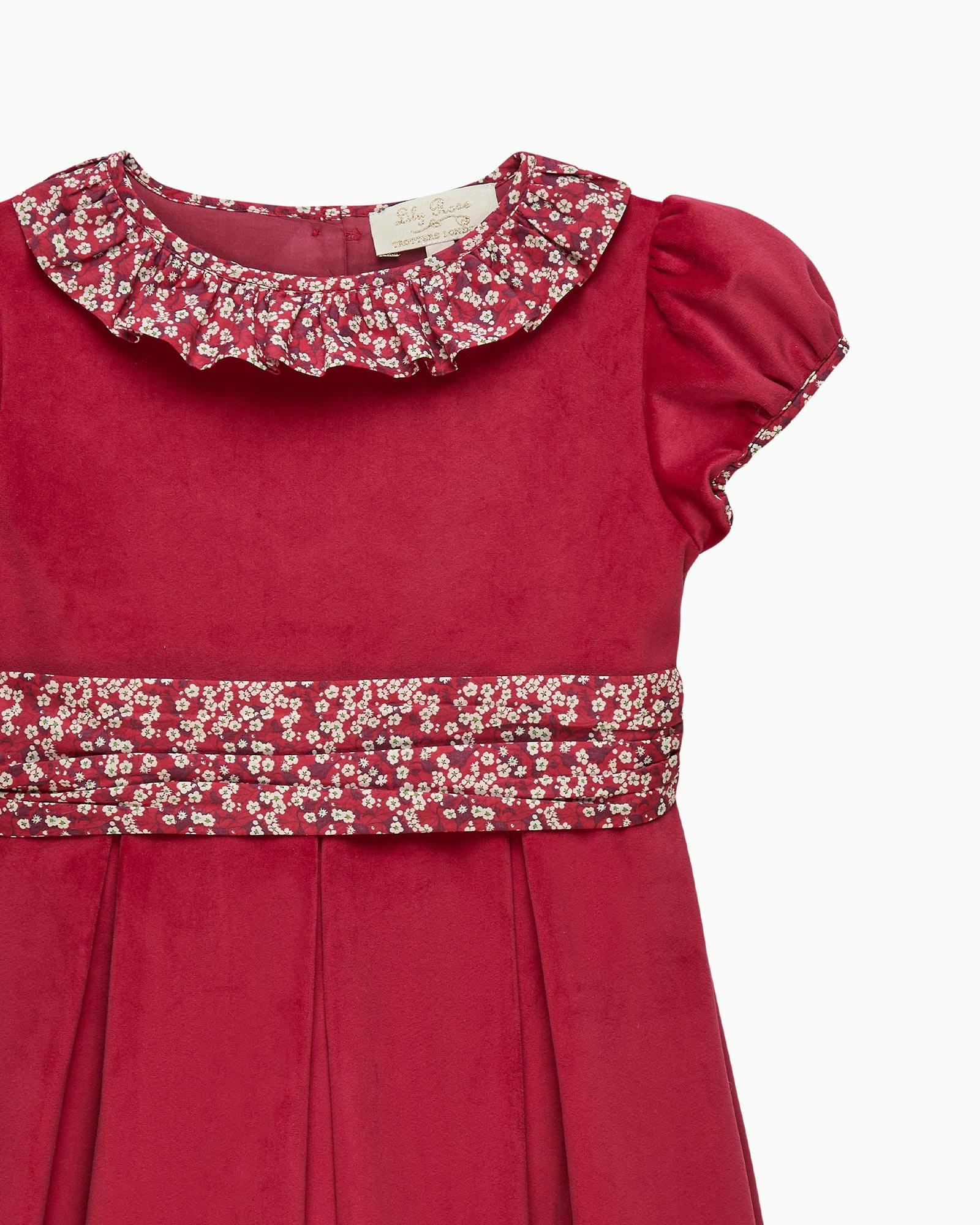 Velvet Party Dress in Red Misti Valeria