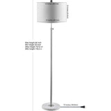 June 65" Adjustable Metal/Marble LED Floor Lamp