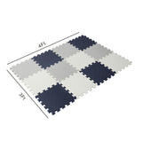 Tile Playmat - 12pc - Blue, Grey, White