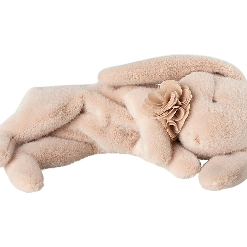 Sleeping bunny plush, Small - Powder