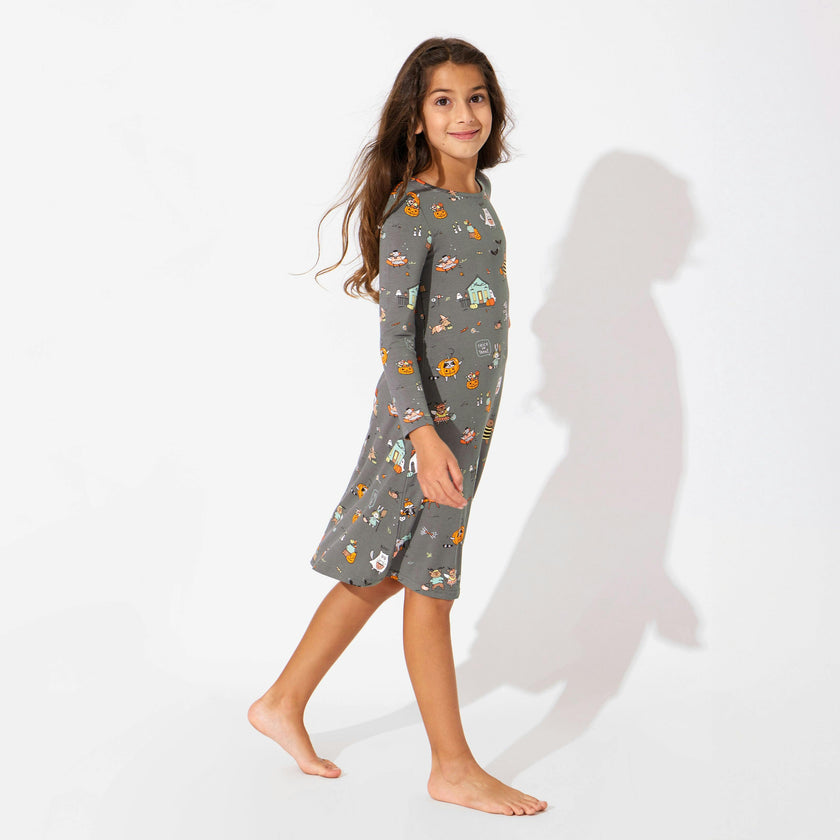 Trick or Treaters Bamboo Girls' Long Sleeve Dress