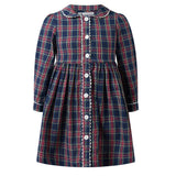 Tartan Button-Front Dress