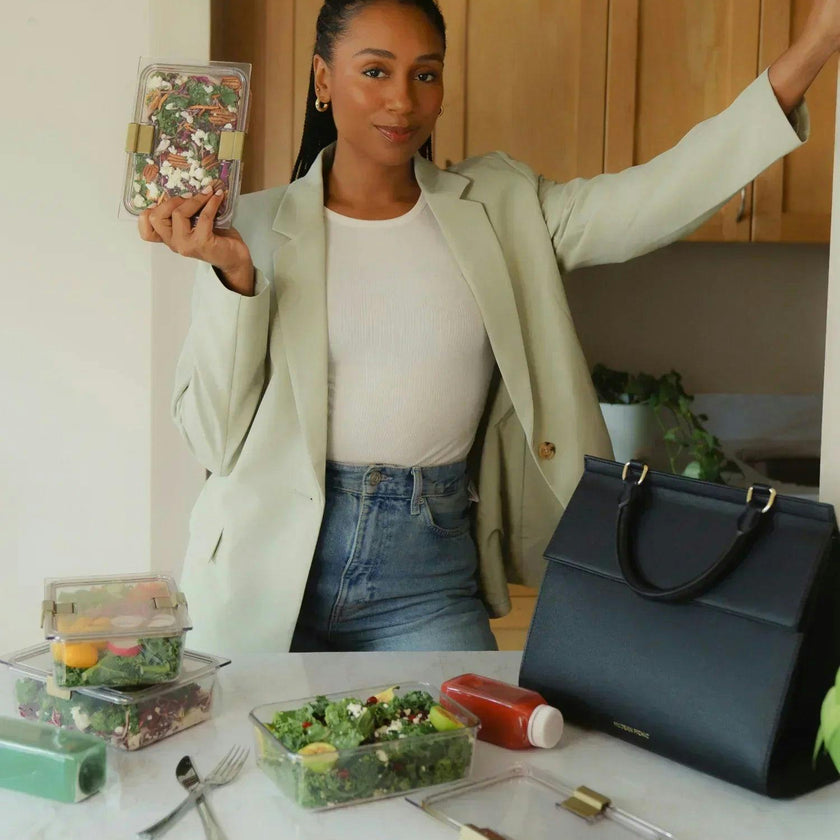 Large, Insulated, Chic Lunchbox, Black