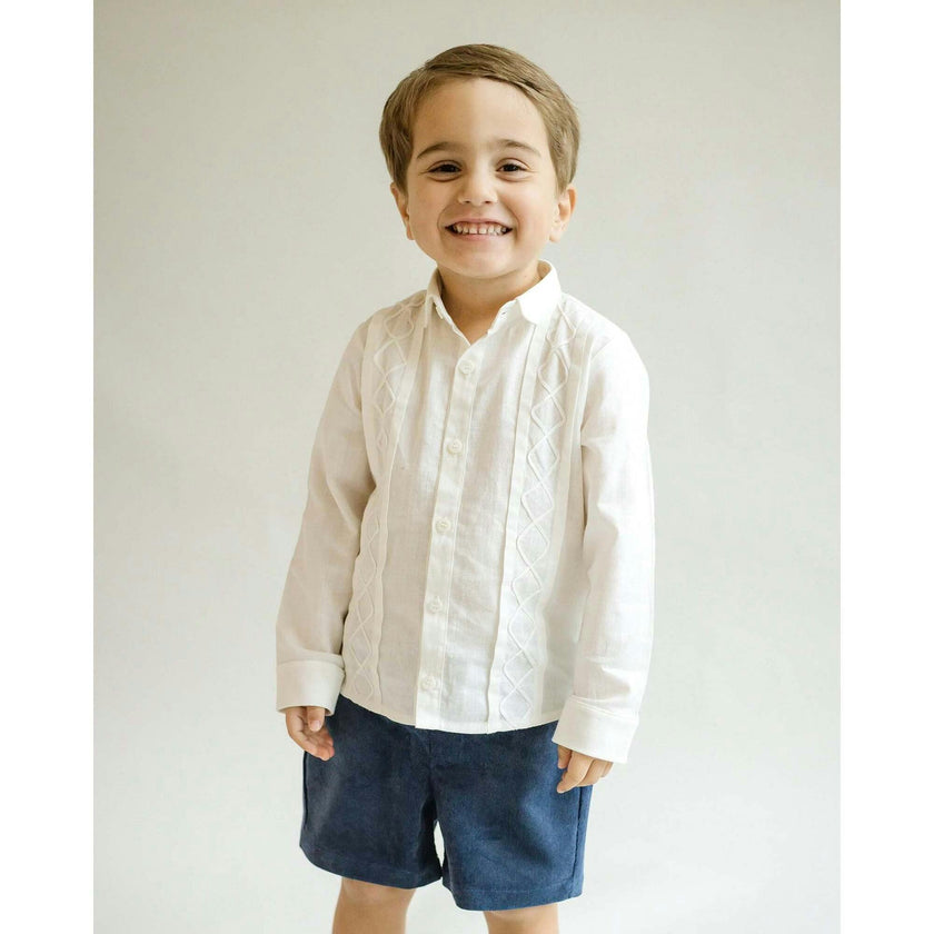 Long Sleeve Guayabera Shirt