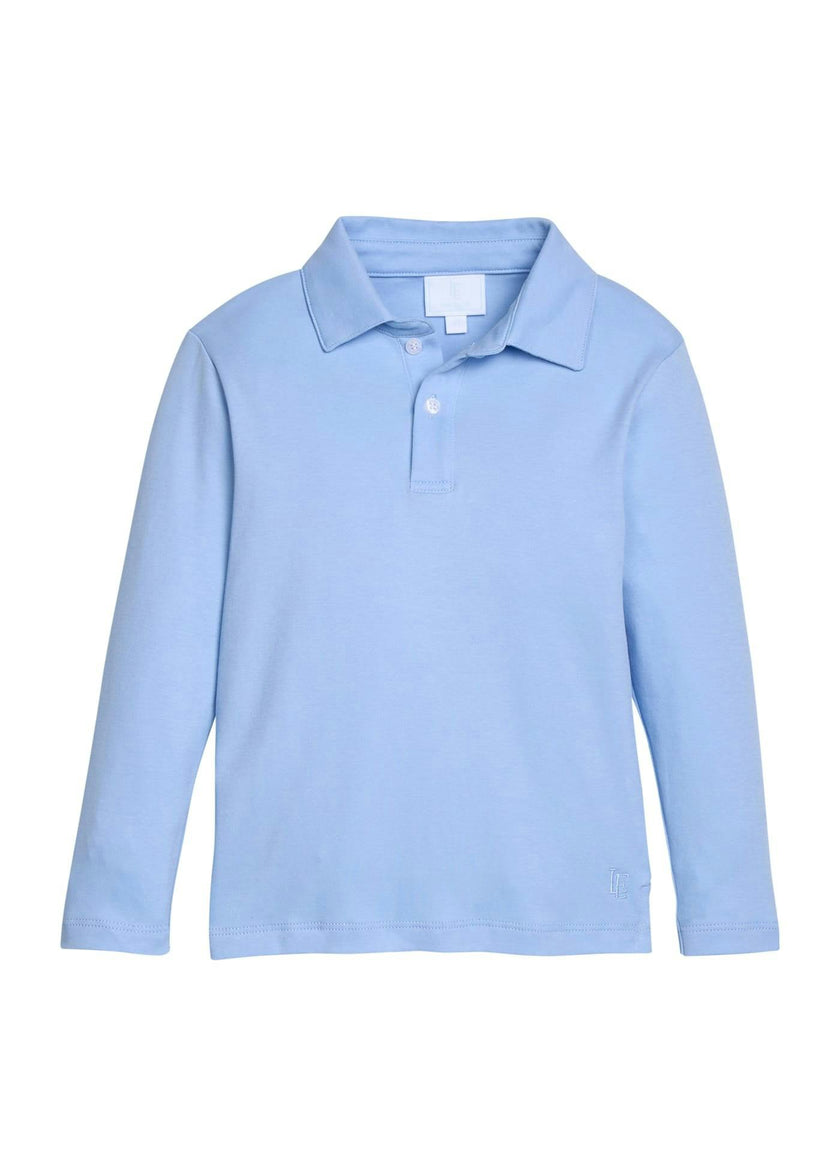 Long Sleeve Polo - Light Blue
