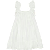 Mini Eva Girl's Ruffle Dress White, White