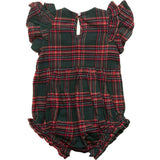 Baby Hattie Romper in Evergreen Plaid