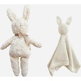 Charlie Bunny Plush Toy Lovey Set - Taupe and Cream