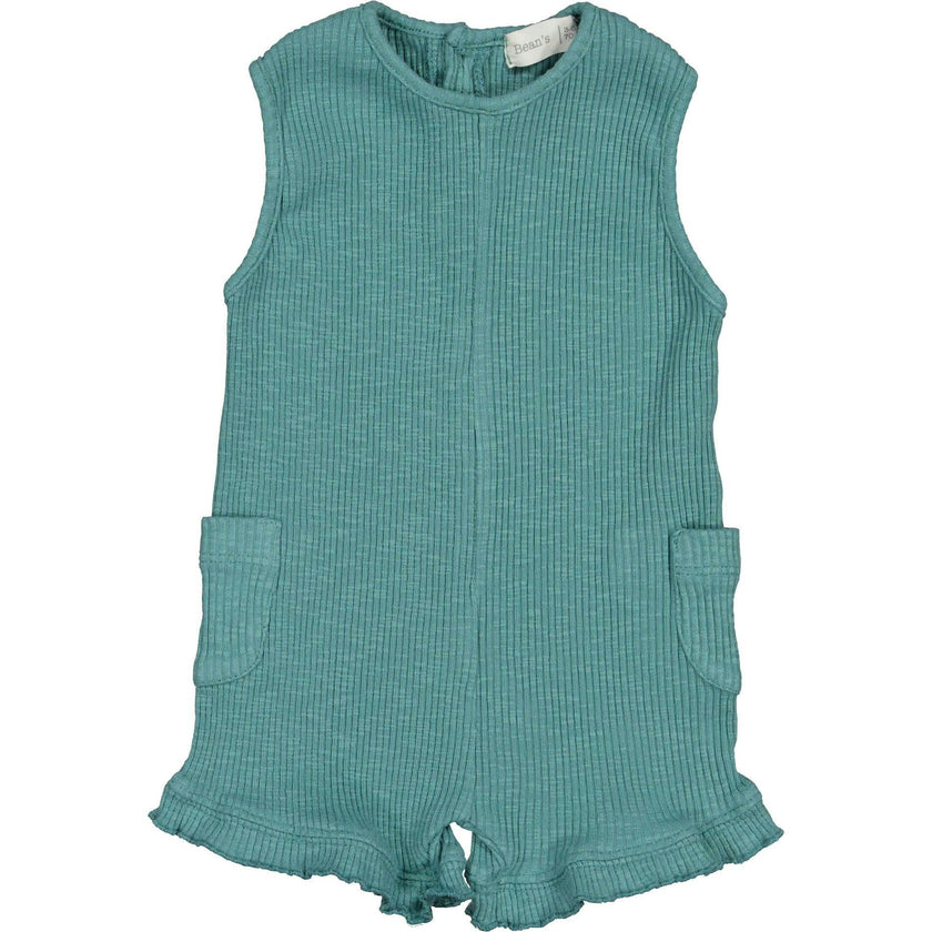 Ruffle Hem Sleeveless Romper